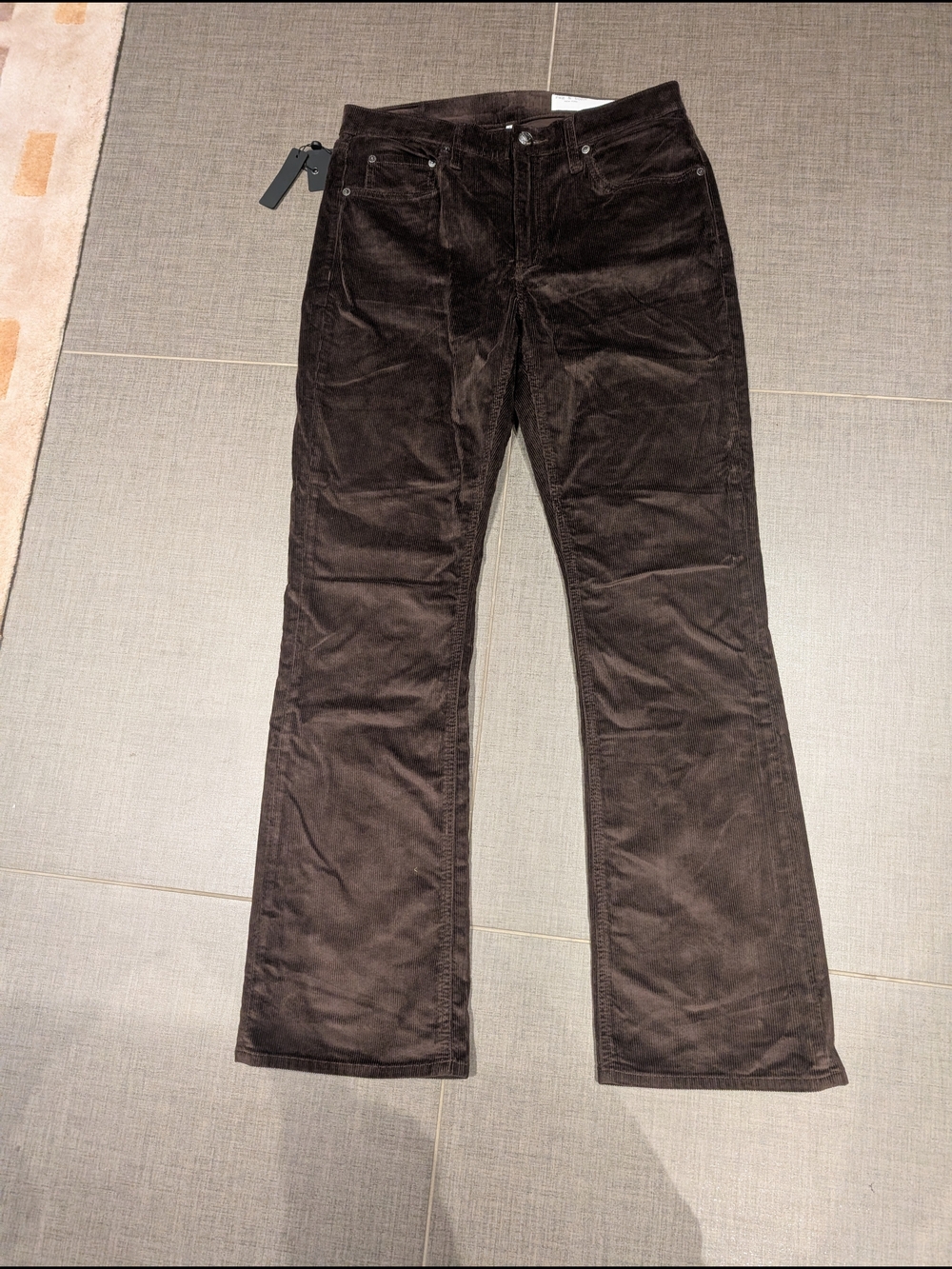 rag & bone Dark Brown Boot Cut Corduroy Jeans